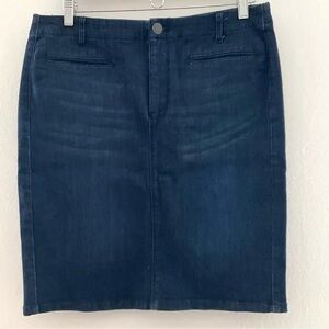 Classic Dark Blue Denim Pencil Skirt - Women's